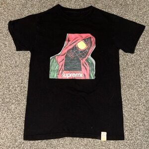 SPLA custom printing SupremeXspiderman tee.